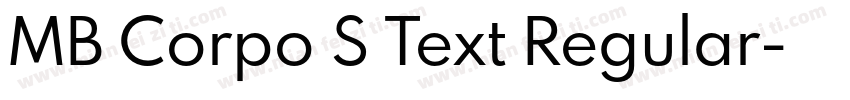 MB Corpo S Text Regular字体转换